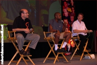 RDM onstage with Picardo and Russ