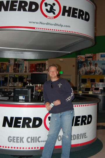 Robert Duncan McNeill on the set of Chuck