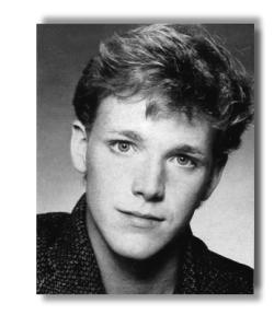 B&W Headshot of Robbie, circa 1988